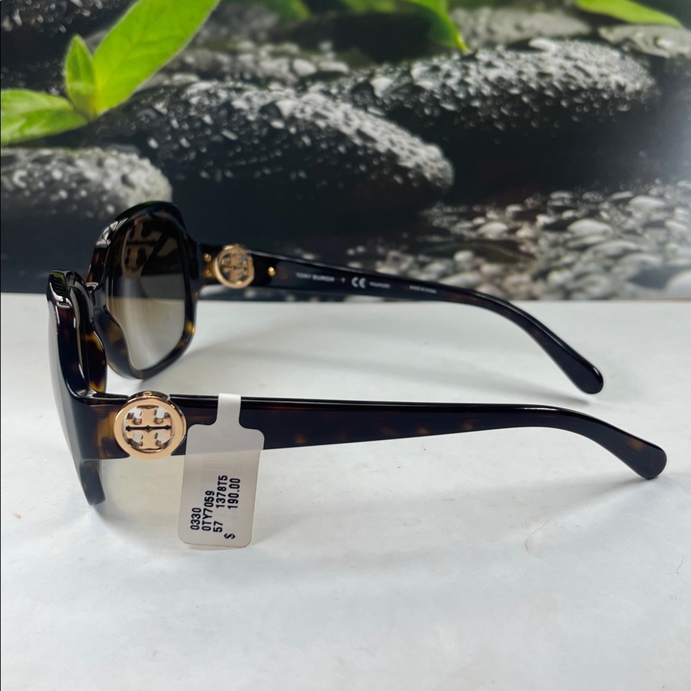 NWT TORY BURCH faux tortoise shell polarized sunglasses TY7059 - Picture 4 of 12